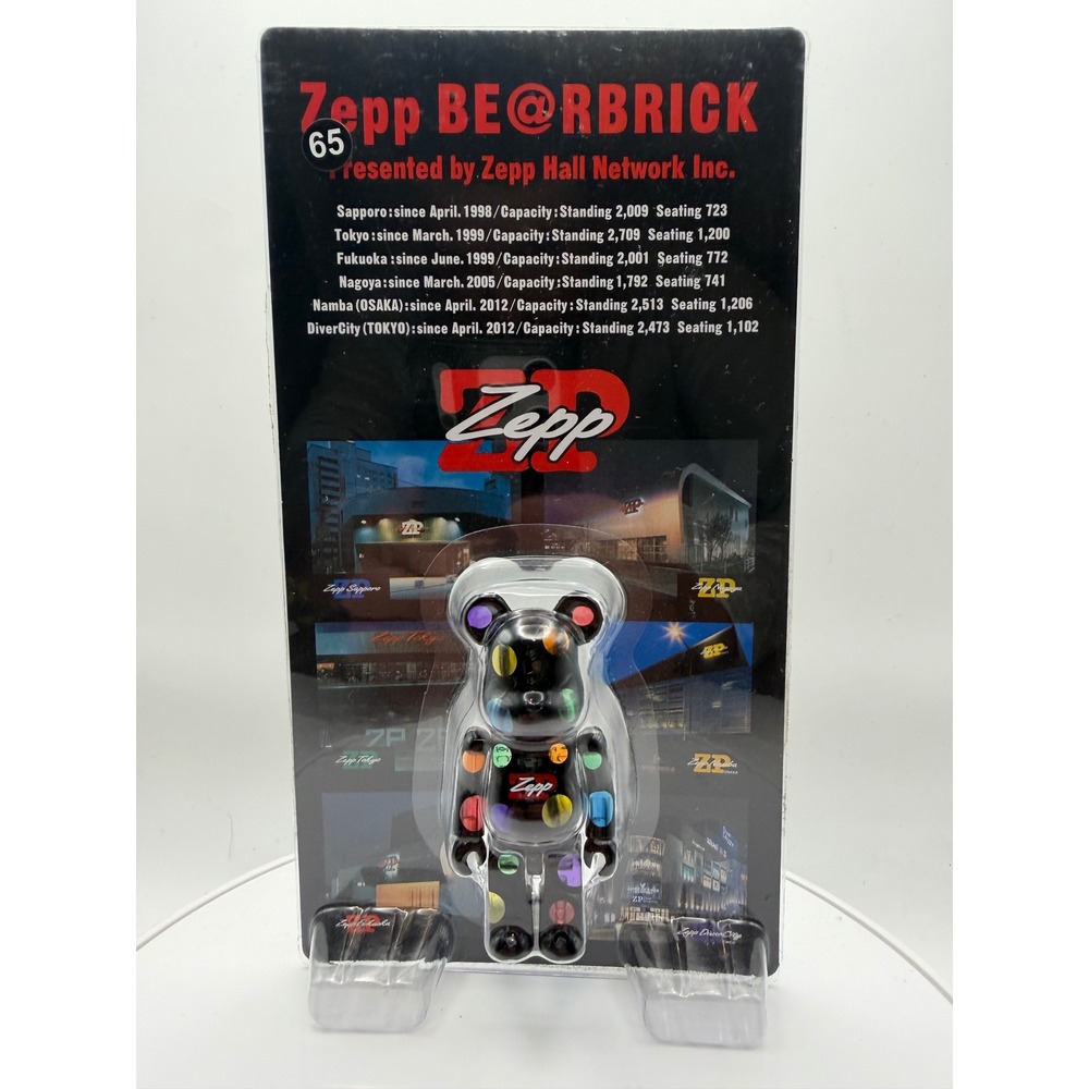 Medicom Toy Be@rbrick 100% Zepp Hall Network Limited Edition Black Multi Color
